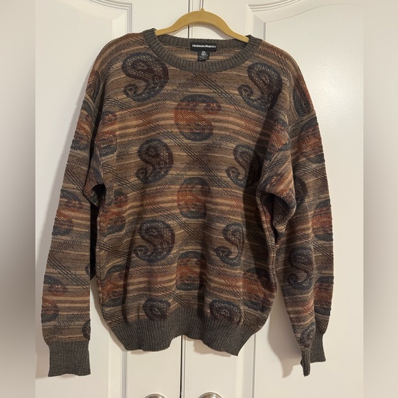 Neiman Marcus Other - Neiman Marcus Multicolor Paisley Crewneck Sweater